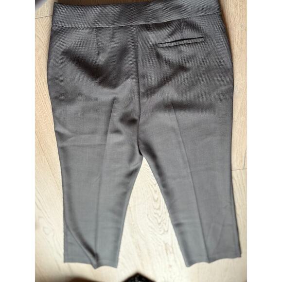 Hobbs London Tailored Gray Houndstooth Trousers - Size 8 $270 - Picture 8 of 8